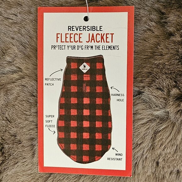 NEWTHE WORTHY DOG Fargo Reversible Fleece Dog Jacket Double-Layer Wind-Resistant - Picture 4 of 9